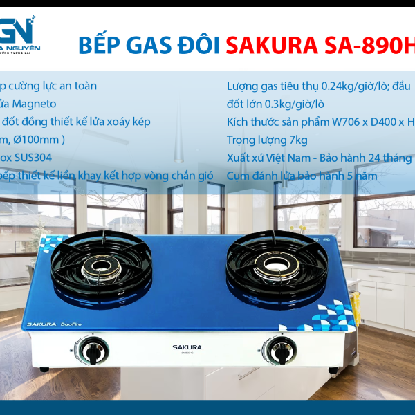 Bếp gas đôi SAKURA SA-890HG