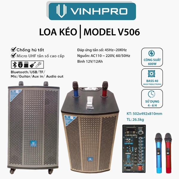 Loa kéo VINHPRO V506