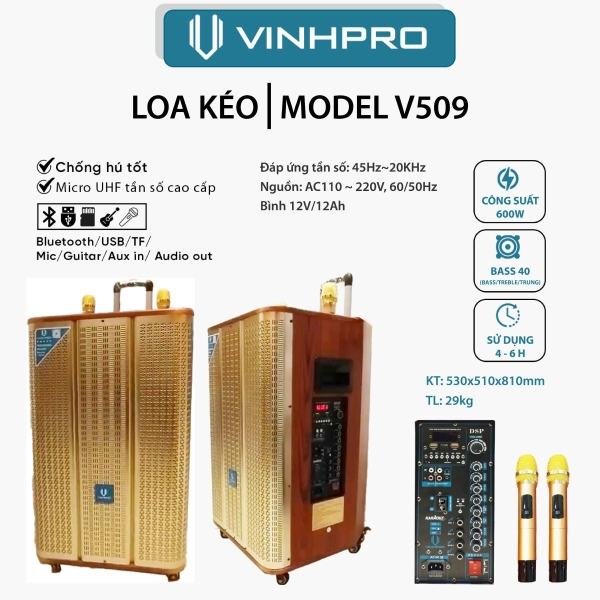 Loa kéo VINHPRO V509