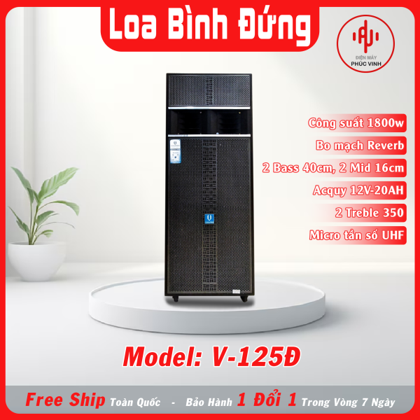 LOA BÌNH ĐỨNG VINHPRO V-215Đ công suất lên đến 1800W, 2 bass 40