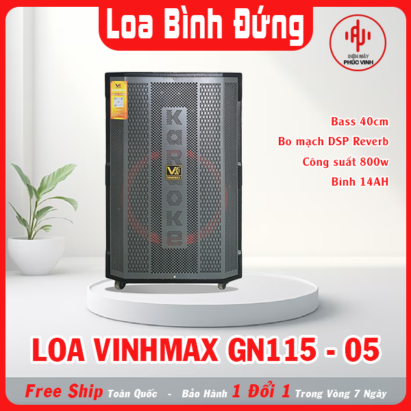 Loa bình VINHMAX GN115-05. Tặng kèm 2 mic, bảo hành 12 tháng