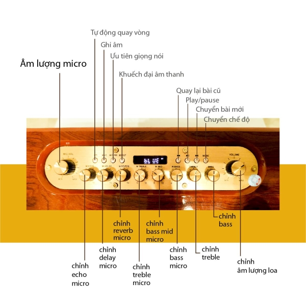 Loa Xách Tay VT - 228GL6 với hệ thống loa 6 đường tiếng