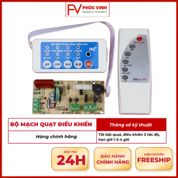 Bộ Mạch Quạt Điều Khiển Từ Xa Cho Quạt Hơi Nước, Quạt Điều Hòa