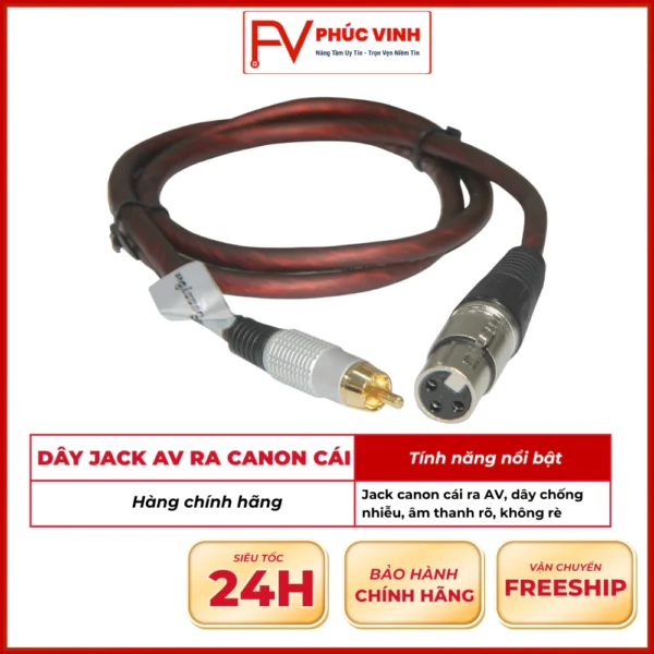 Dây Jack AV Ra Canon Cái