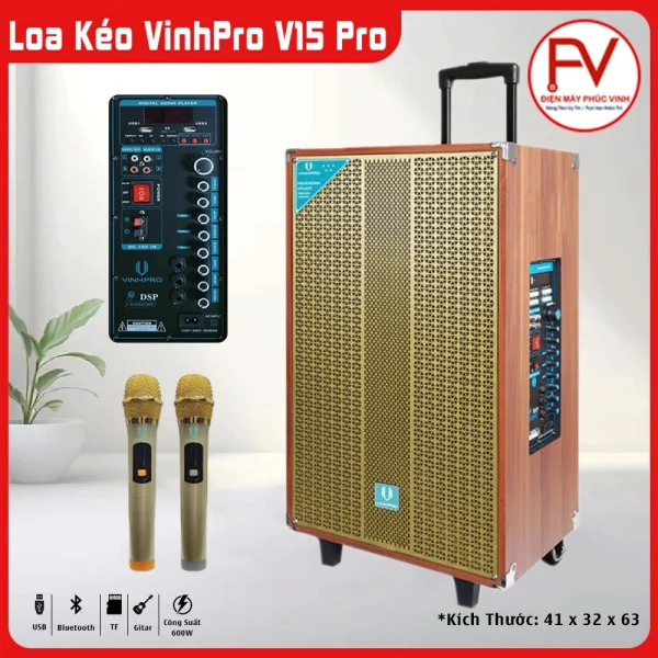 Loa Kéo VINHPRO V15 Pro Bass 40