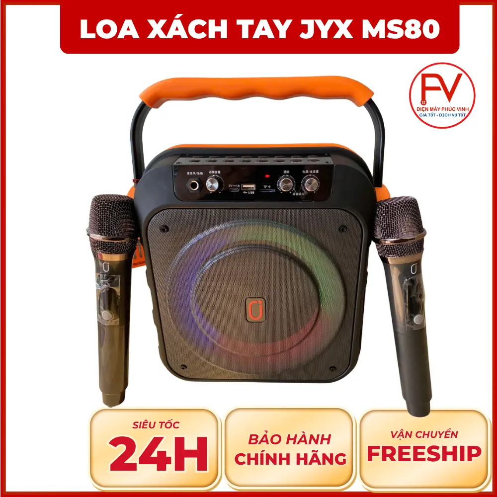 Loa Xách Tay JYX MS80 - 2 Mic Loa Xách Tay JYX MS80 - 2 Mic