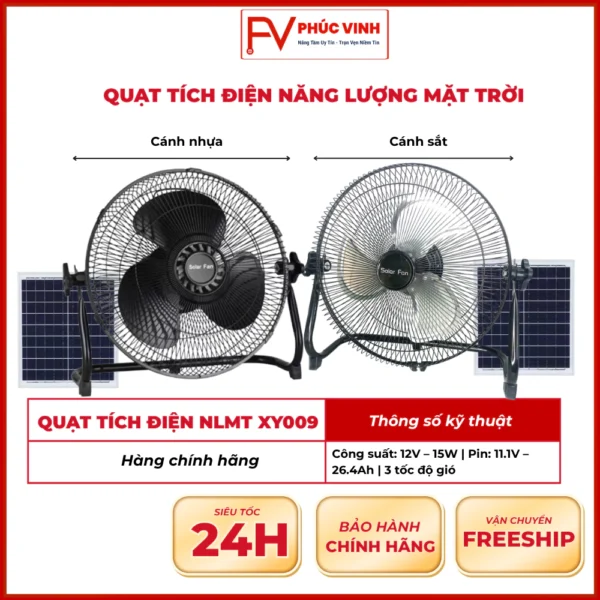Quạt Tích Điện Năng Lượng Mặt Trời XY009