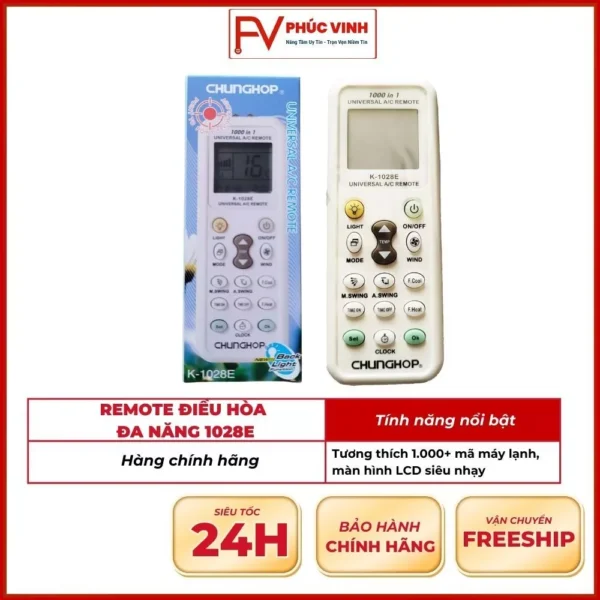 Remote Điều Hòa Đa Năng 1028E Pro Chính Hãng