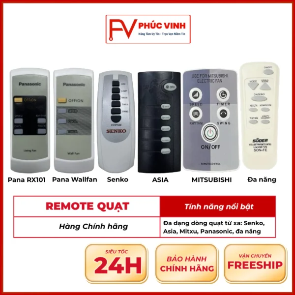 Remote Quạt - Dành Cho Tất Cả Dòng Quạt Điều Khiển Từ Xa