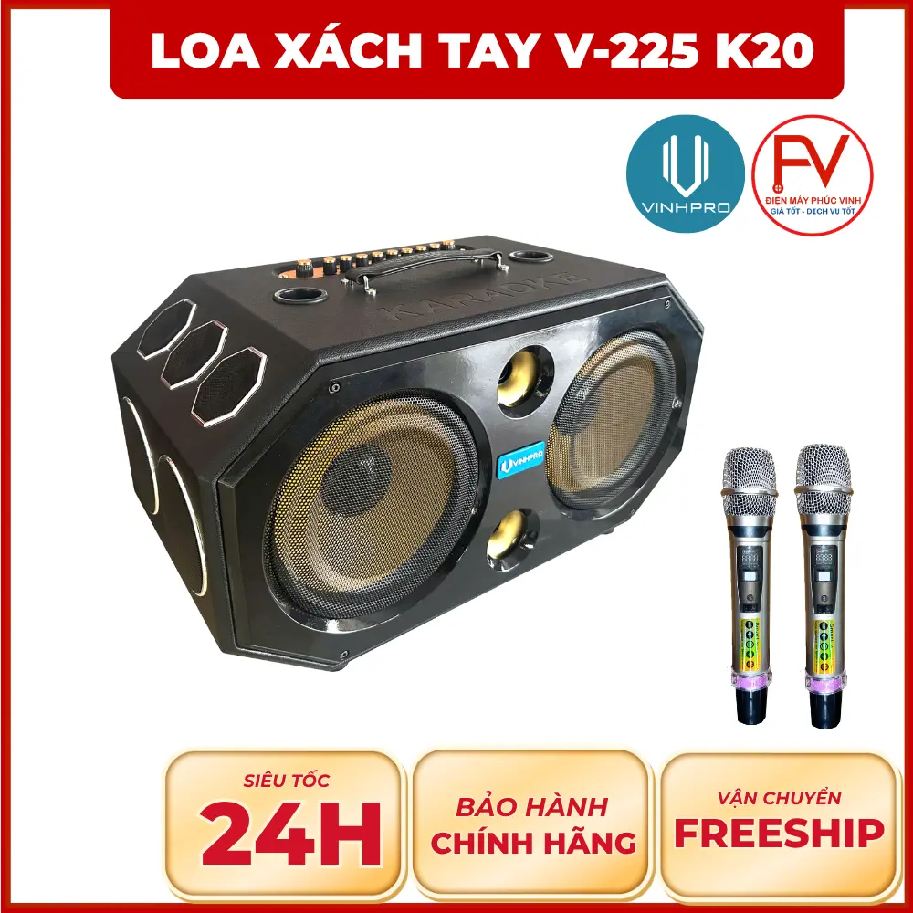 Loa Xách Tay Vinhpro V-225 K20 Loa Xách Tay Vinhpro V-225 K20