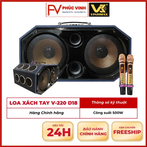 Loa Xách Tay Vinhmax V-220 D18