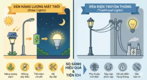 So sánh đèn năng lượng mặt trời 