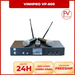 Thiết bị 3IN1 Vinhpro VP-600 – Đẩy công suất, vang số DSP và micro không dây cao cấp