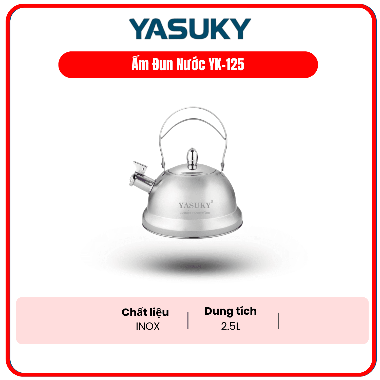 ẤM INOX YASUKY YK - 125