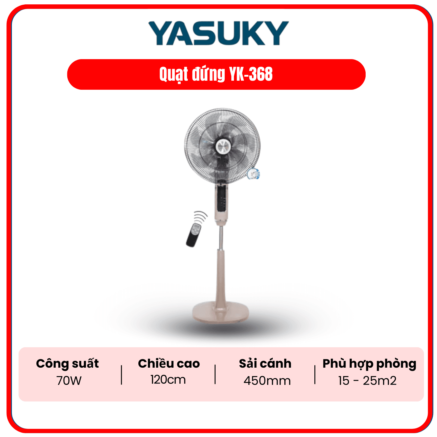 QUẠT ĐỨNG YASUKY YK-368