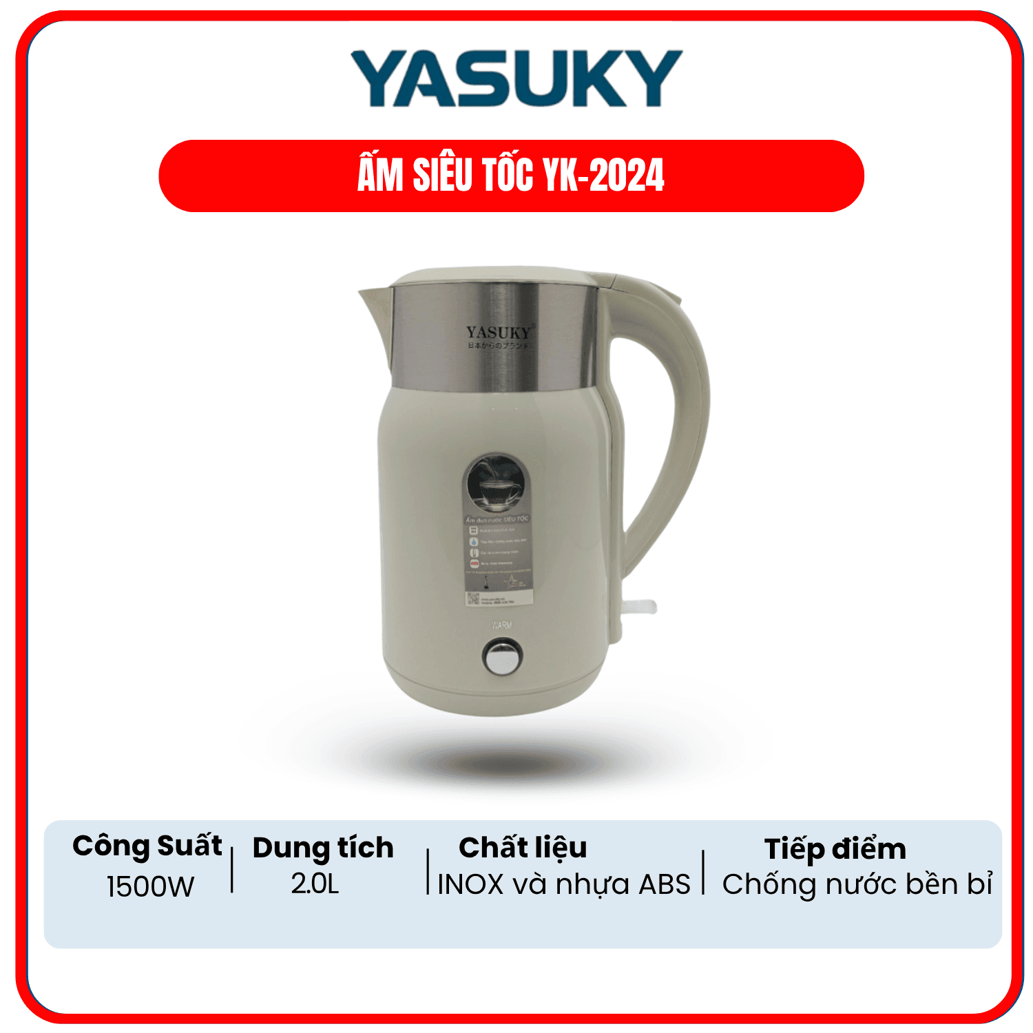 ẤM SIÊU TỐC YASUKY YK-2024