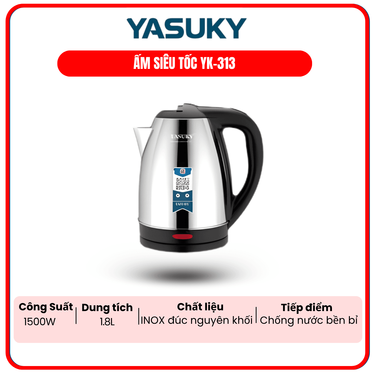 ẤM SIÊU TỐC YASUKY YK-313