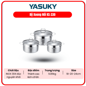 BỘ XOONG NỒI YASUKY KS-330