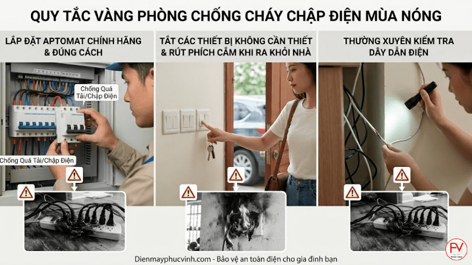 Hướng dẫn phòng chống cháy chập điện